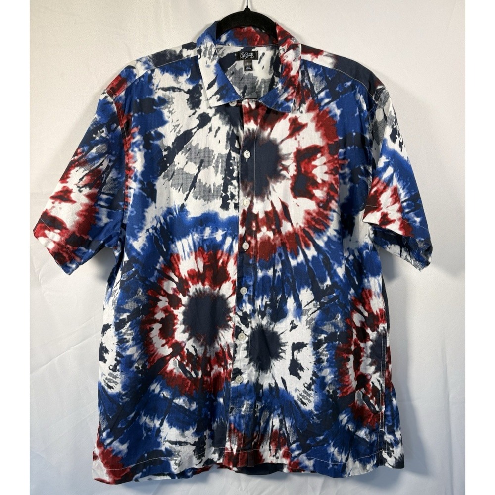 City Streets shirt size L‎ patriotic short sleeve button up